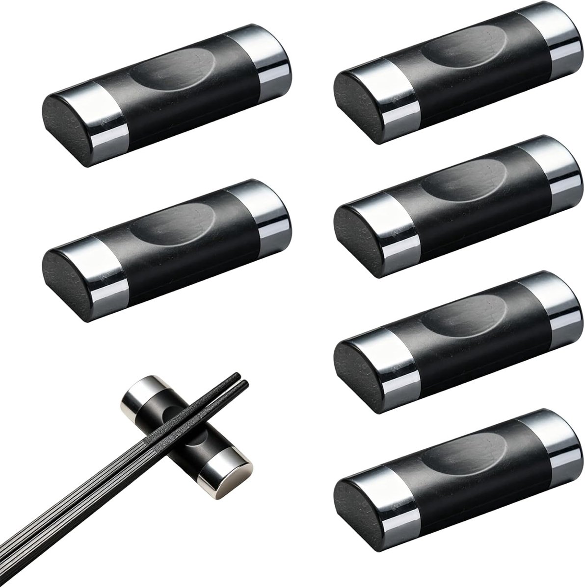 6 Stuks Eetstokjes Houder ， Legering Eetstokjes Rust Kussenvorm ，Aziatisch Bestek Set，voor Lepels, Vork, voor Keuken of Restaurant