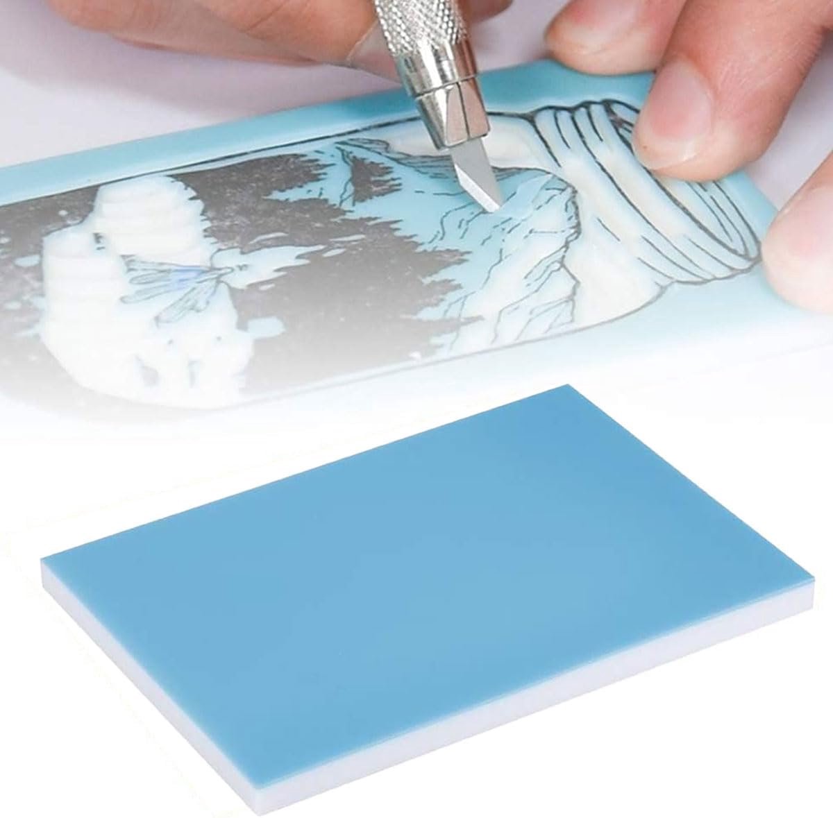 Blokken voor het snijden van de stempel van rubber, zacht, eenvoudig te snijden, voor het snijden van het blok, voor doe-het-zelf stempels om te knutselen, voor beginners/professionals (15 x 10