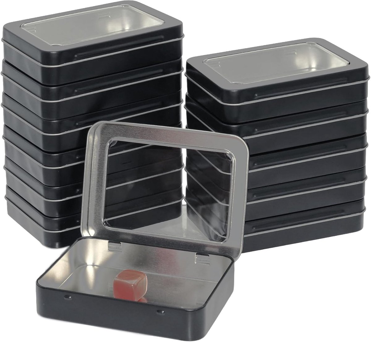 Doosjes met Venster (11,5 x 8,5 x 2,2 cm) – Rechthoekige Mini