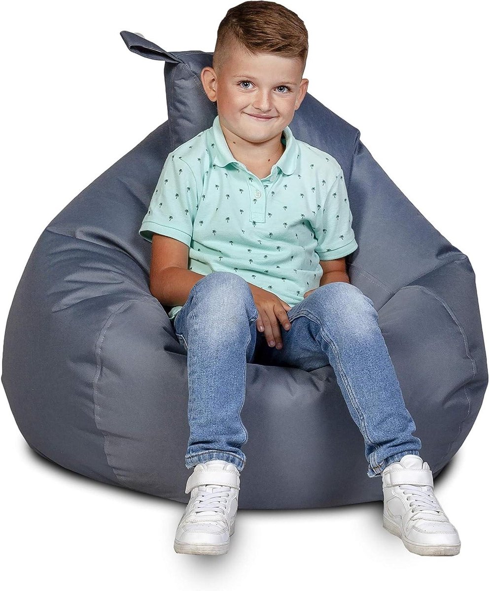 Zitzak Outdoor - Poef Tuin - Ontspannen Buiten - Vuilafstotend Polyester - 90 X 110 Cm - Grijs