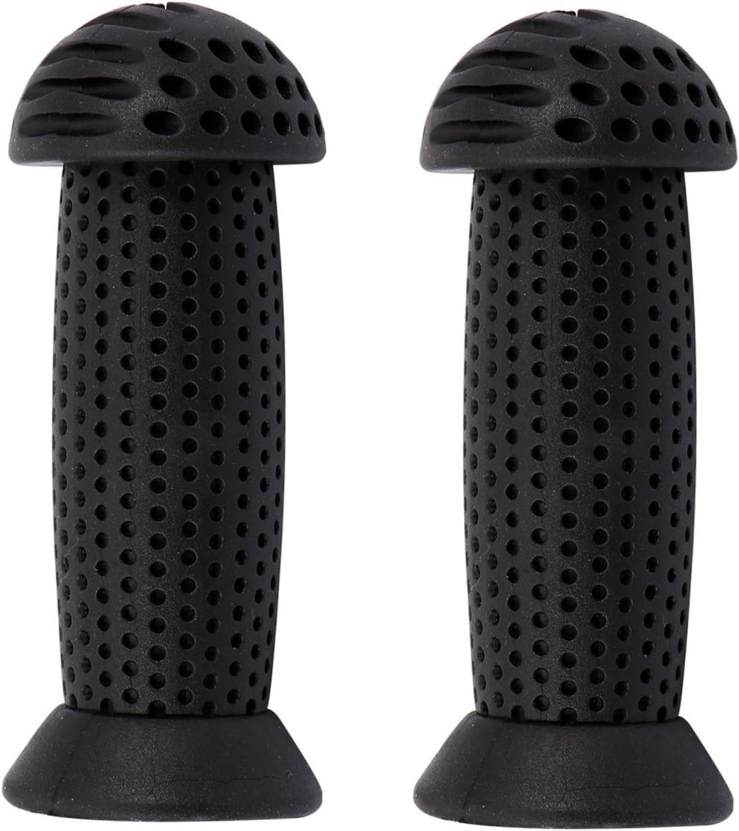 Kinderfiets Handvatten - Fietshandvatten Stuurgrepen - Veilig Fietsen - Antislip Siliconen Gel - 10x4CM - Zwart