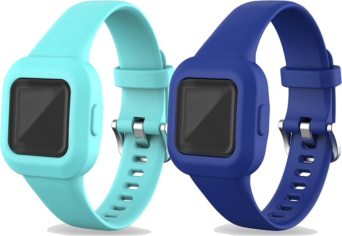 Set van 2 horlogebandjes, compatibel met Garmin Vivofit JR.3, kinderarmband, siliconen reserveband, reserveband, armbanden, riemen, accessoires