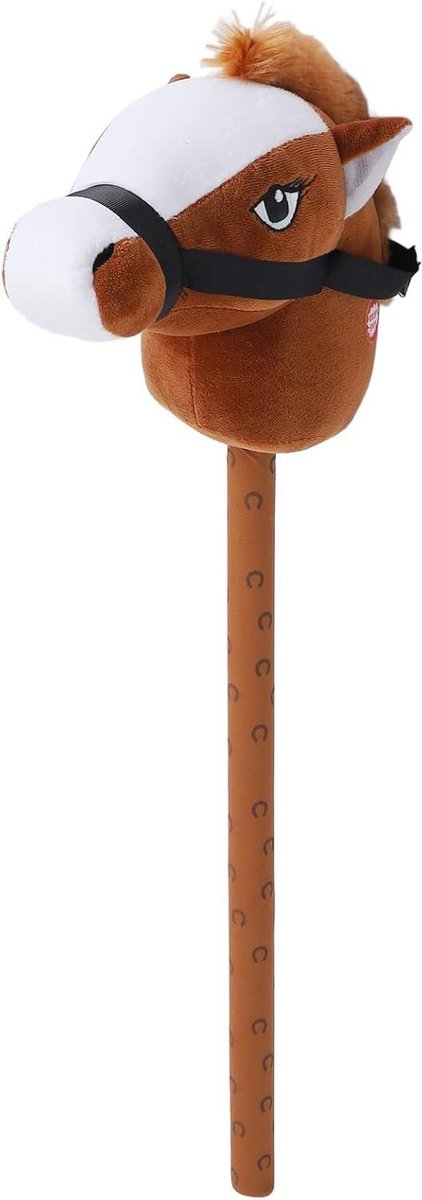 Stokpaard Speelgoed - Knuffelpaard - Fantasierijk Spel - Met Hinnikende Geluiden - 70 cm - Bruin