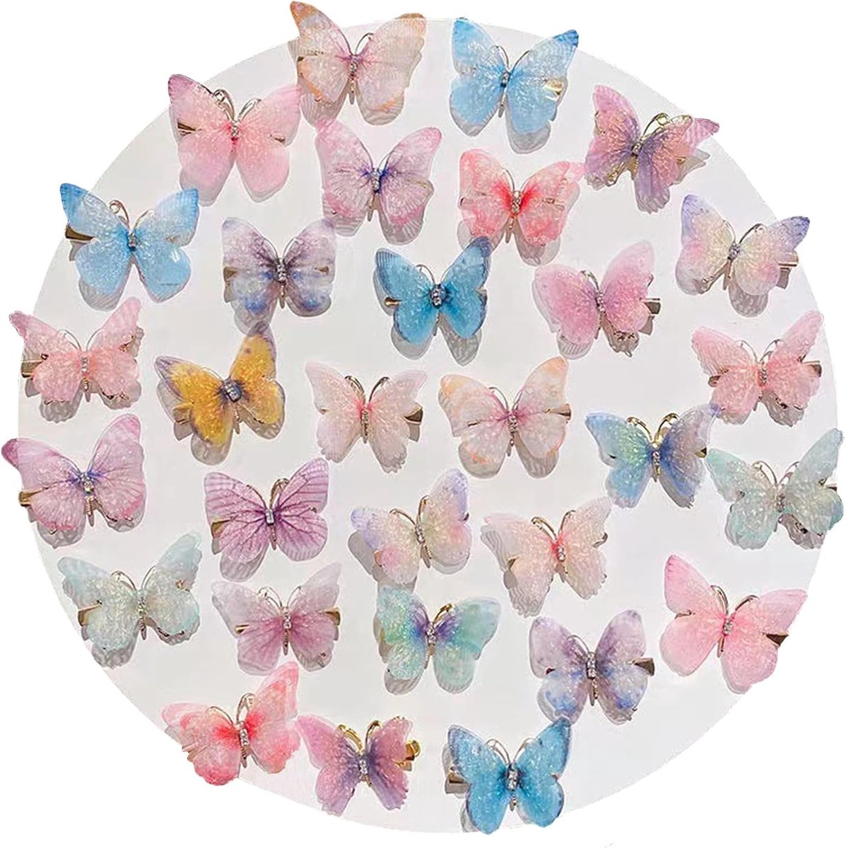 Haarspelden, kleine realistische kleurrijke glitterhaarspelden voor meisjes, kinderhaaraccessoires