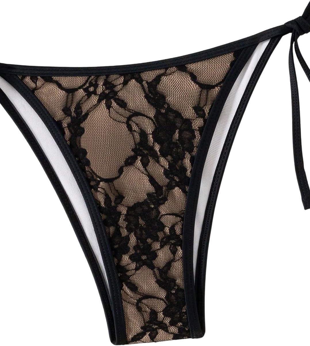 Bikini, sexy kanten badpak, Braziliaanse stijl, triangelbikini met kant, bikini, badmode, zwempak