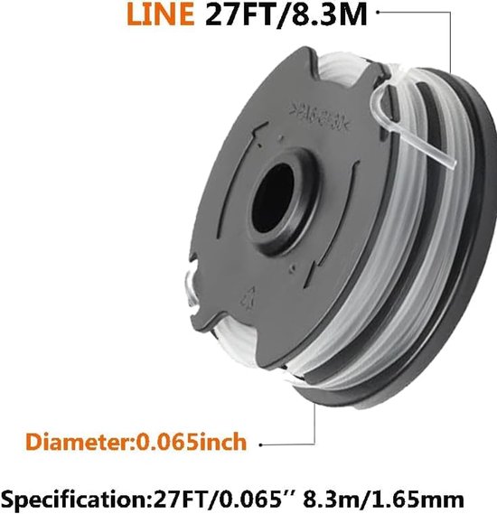 3 stuks grastrimmerdraad voor LIDL Parkside accu-grastrimmer PRTA 20-Li A1, B2, C3; PRT 550 A1, A3; PRT 300 A1 — afbeelding 2