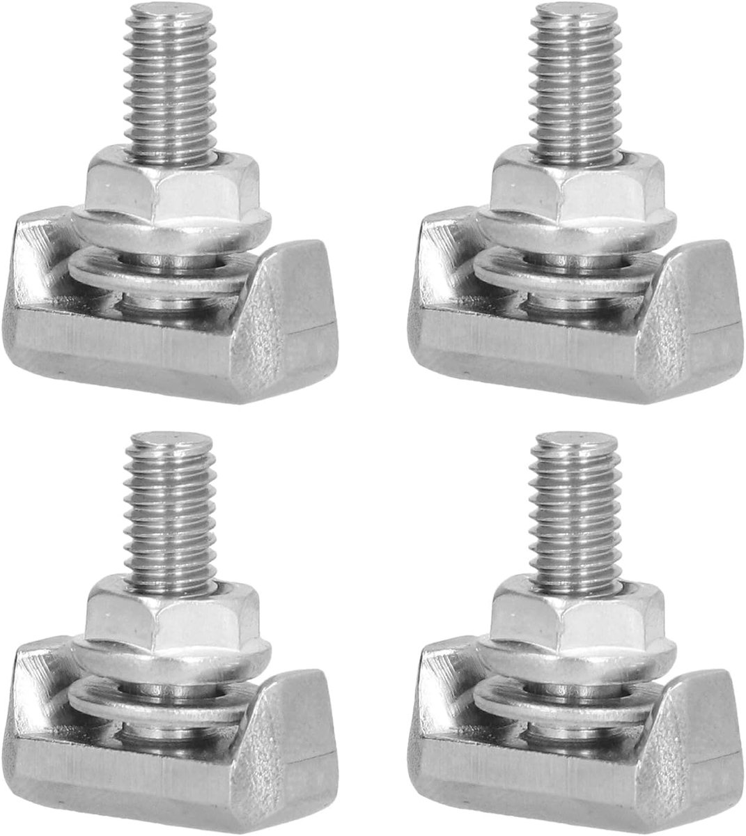 4 stuks auto-accuklemmen, T-accu bouten van roestvrij staal 19116852 reserveaccessoires T-Bolts reserveonderdelen voor auto-accu reparatie