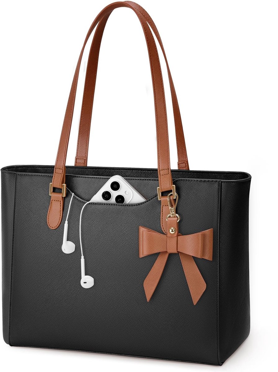 Omgoods - Grote PU Leren Handtas voor Vrouwen met Rits, Perfect voor Werk en Vrije Tijd