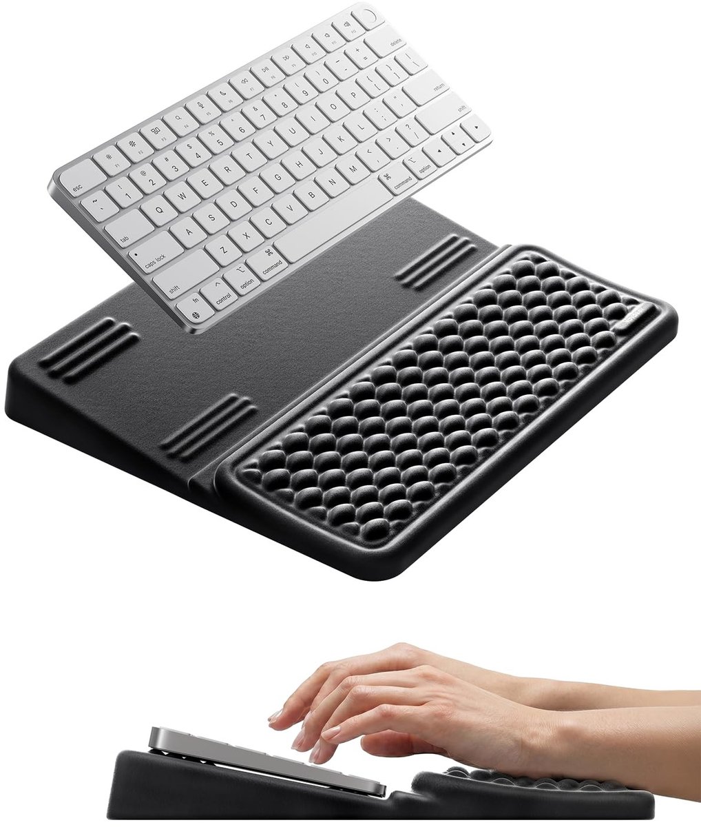 Omgoods - Ergonomische 3-delige set - Toetsenbord polssteun, muismat en polssteun van traagschuim