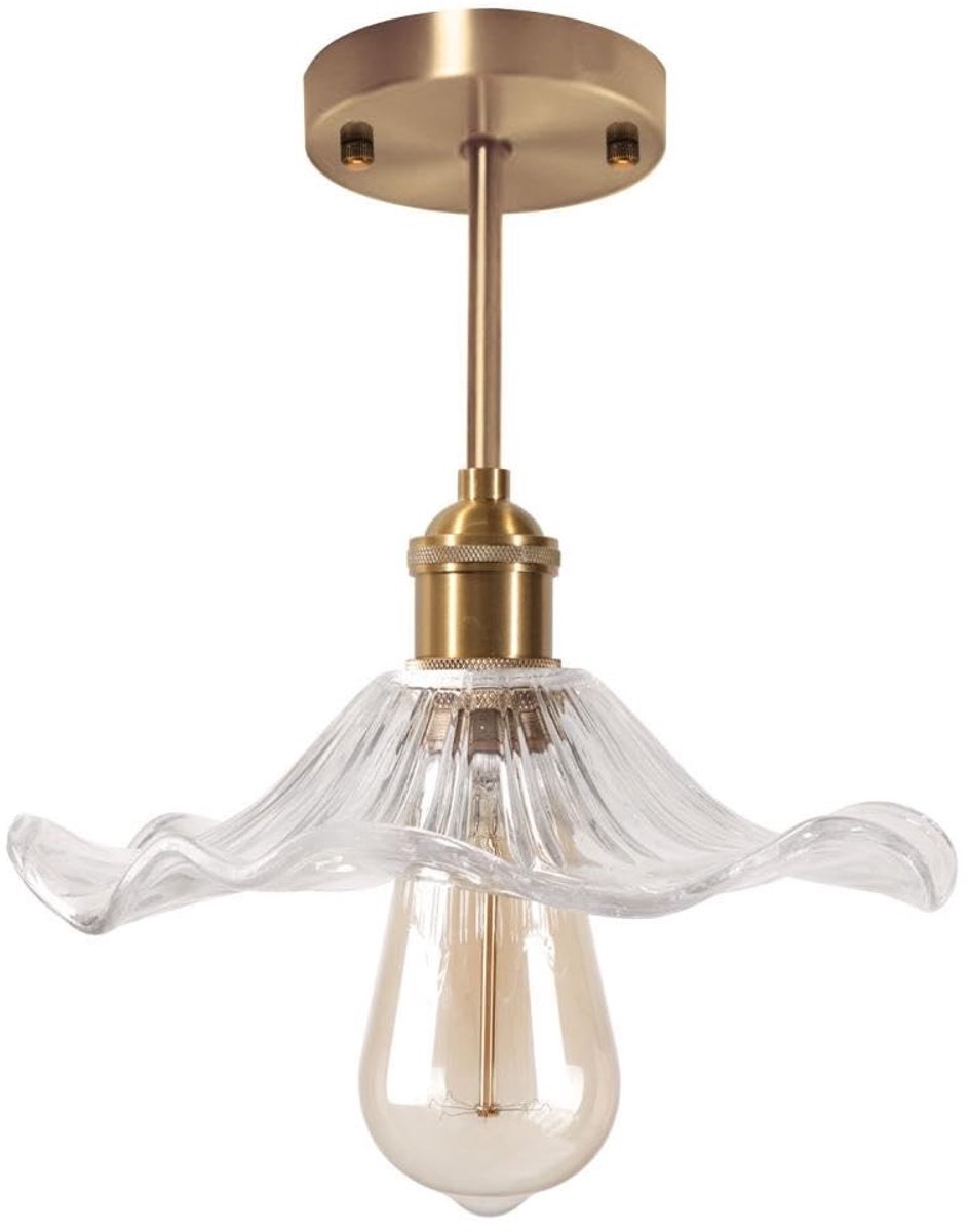Omgoods - Vintage Glazen Plafondlamp met Creatieve Lampenkap voor Binnen
