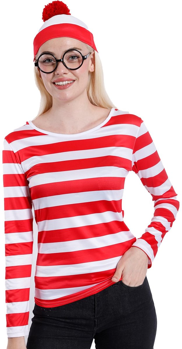 Omgoods - Unisex Kostuum met Bril en Hoed voor Carnaval
