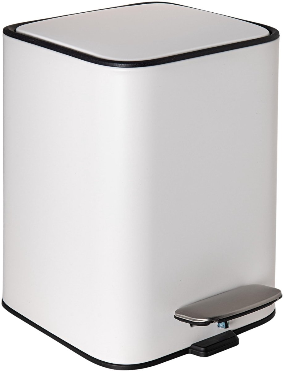 Omgoods - 3L Pedal Bin voor Badkamer met Soft-Close Lid en Verwijderbare Binnenemmer