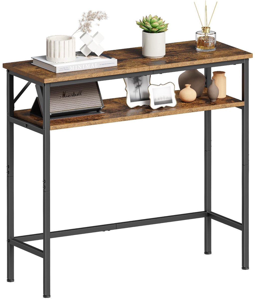 Omgoods - Smalle Console Tafel met 2 Planken voor Compacte Ruimtes