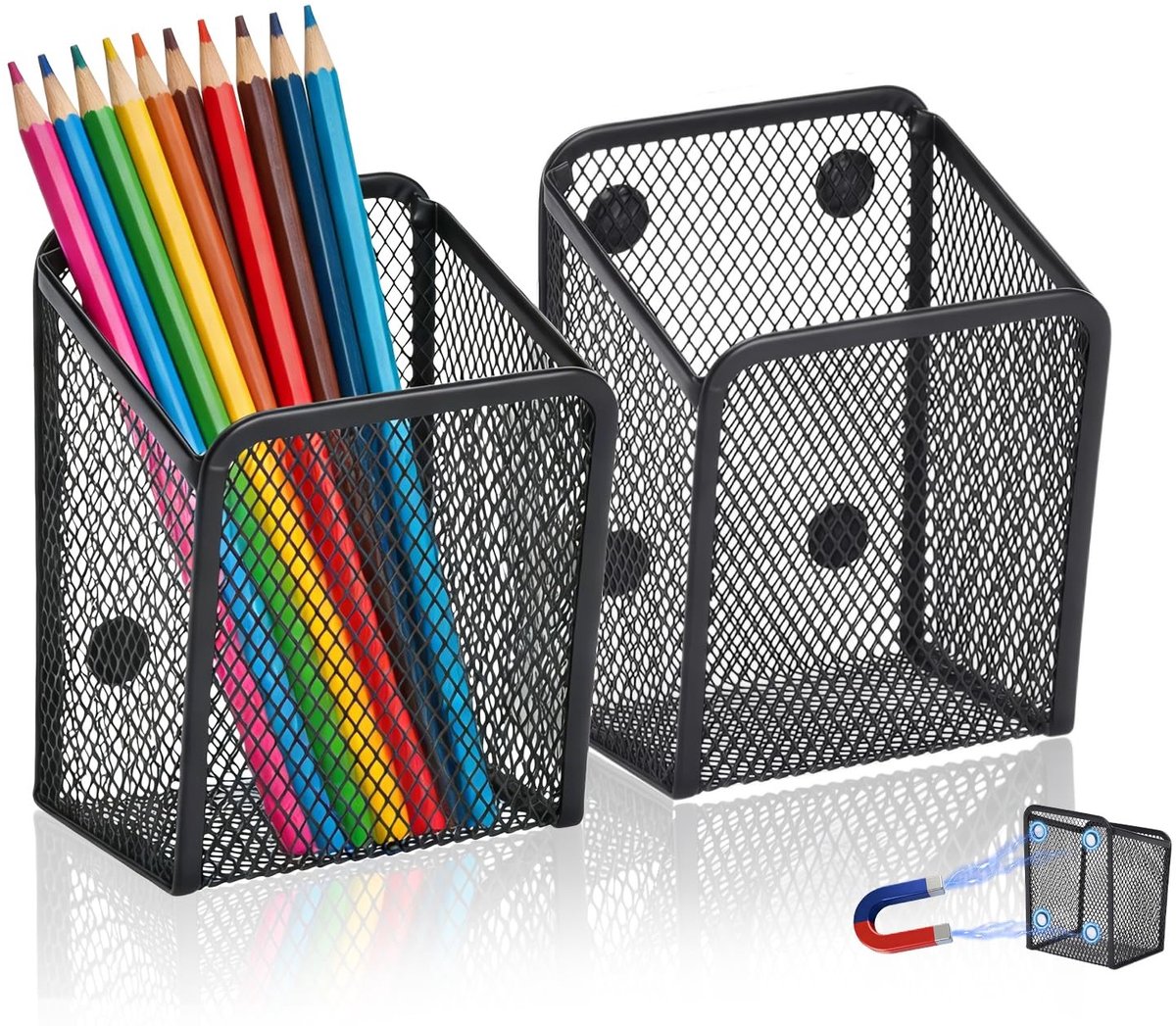 Omgoods - Magnetische Pennenhouder voor Bureau en Whiteboard