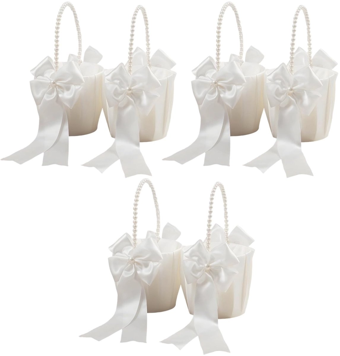 Omgoods - Set van 6 Bloemenmandjes voor Bruiloften en Ceremonies