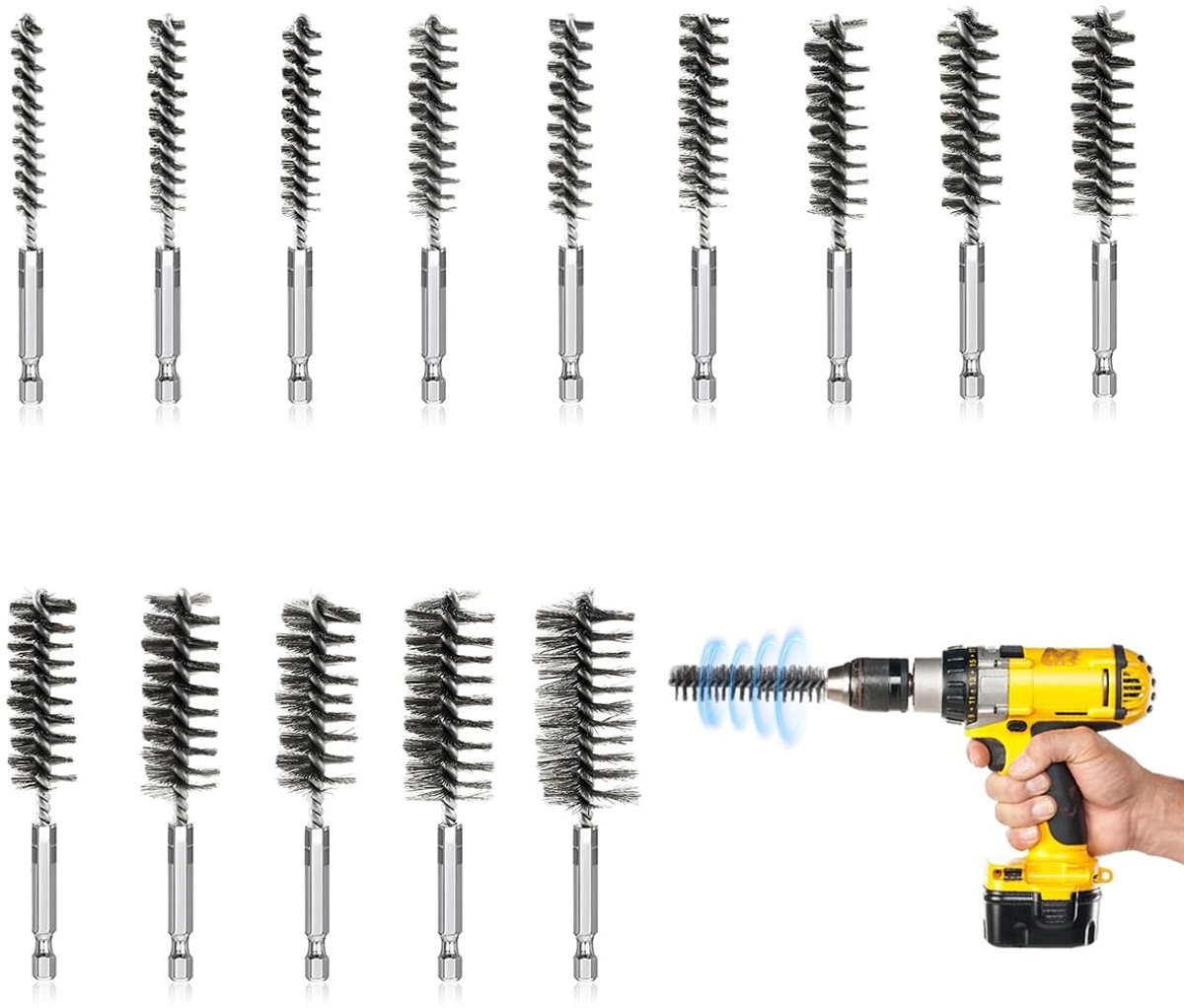 Omgoods - Set van 14 Draadborstels voor Boormachines