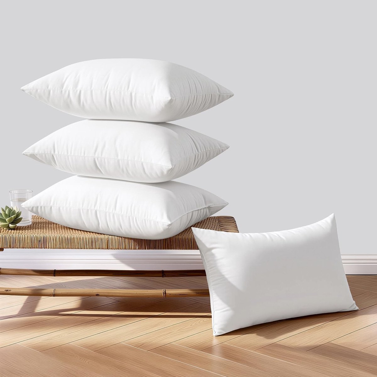 Omgoods- Vulkussen Waterdicht - Binnenkussen - Tuinkussen - 30x50 cm - 4 Stuks - Hoogwaardig Polyester
