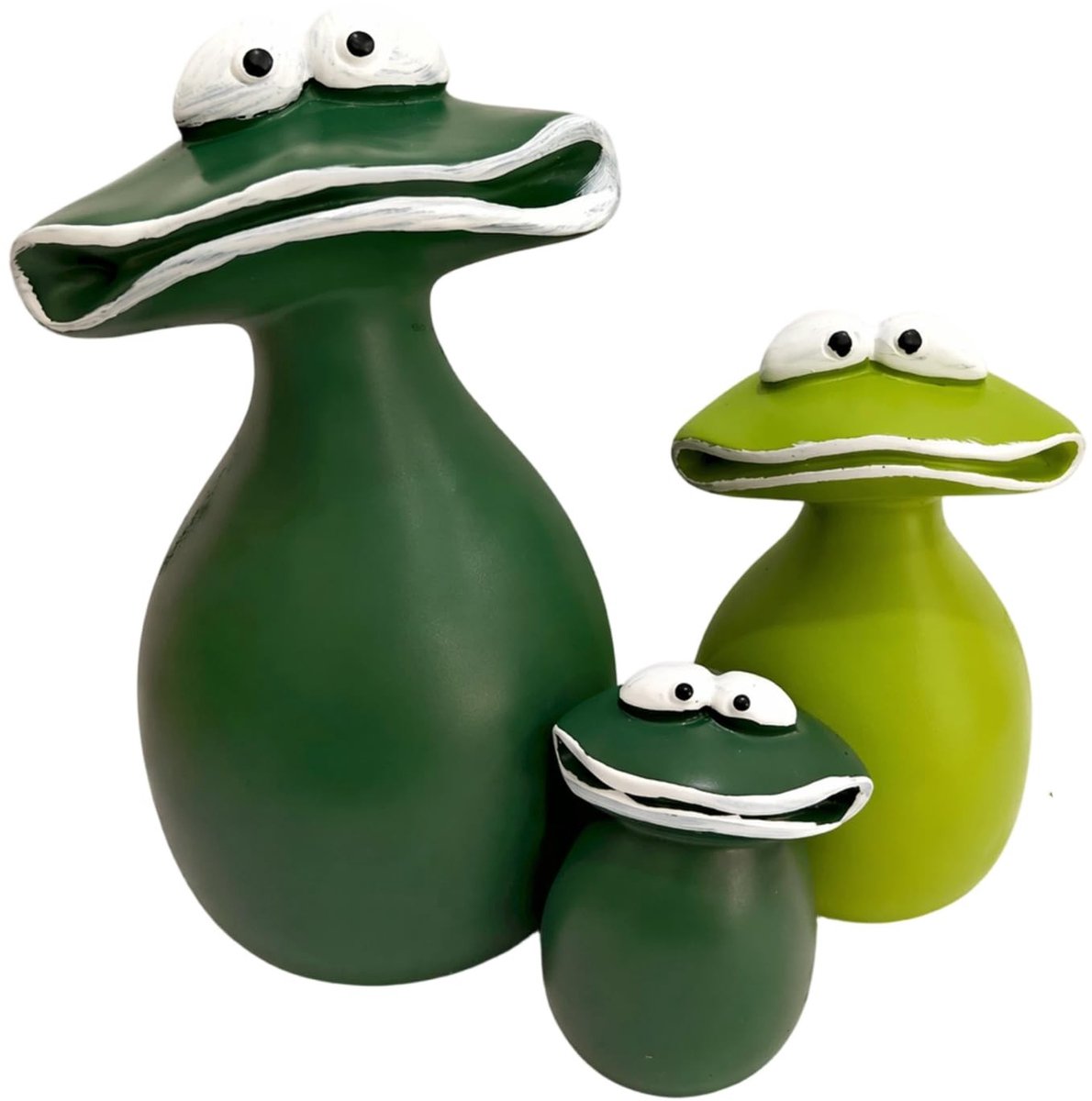 Omgoods - Set van 3 Weerbestendige Kikker Tuinfiguren