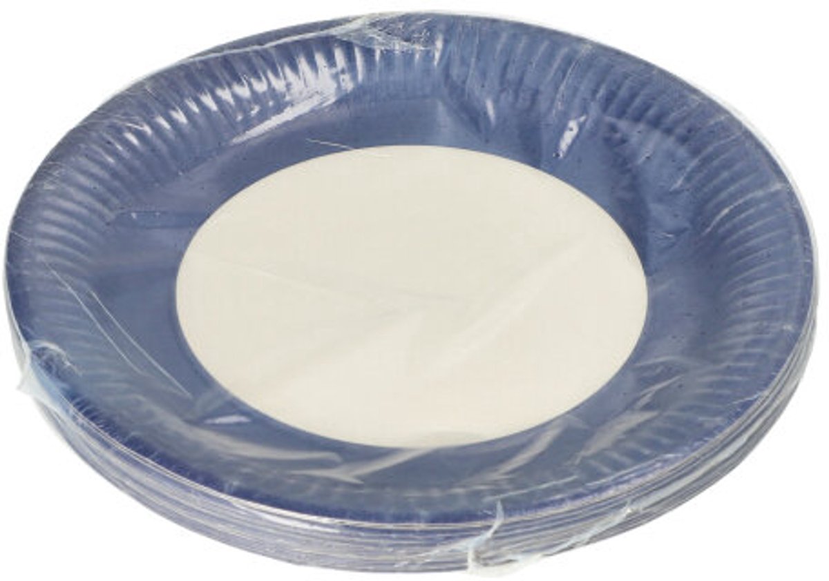 25x 20 Borden karton rond Ø 23 cm donkerblauw