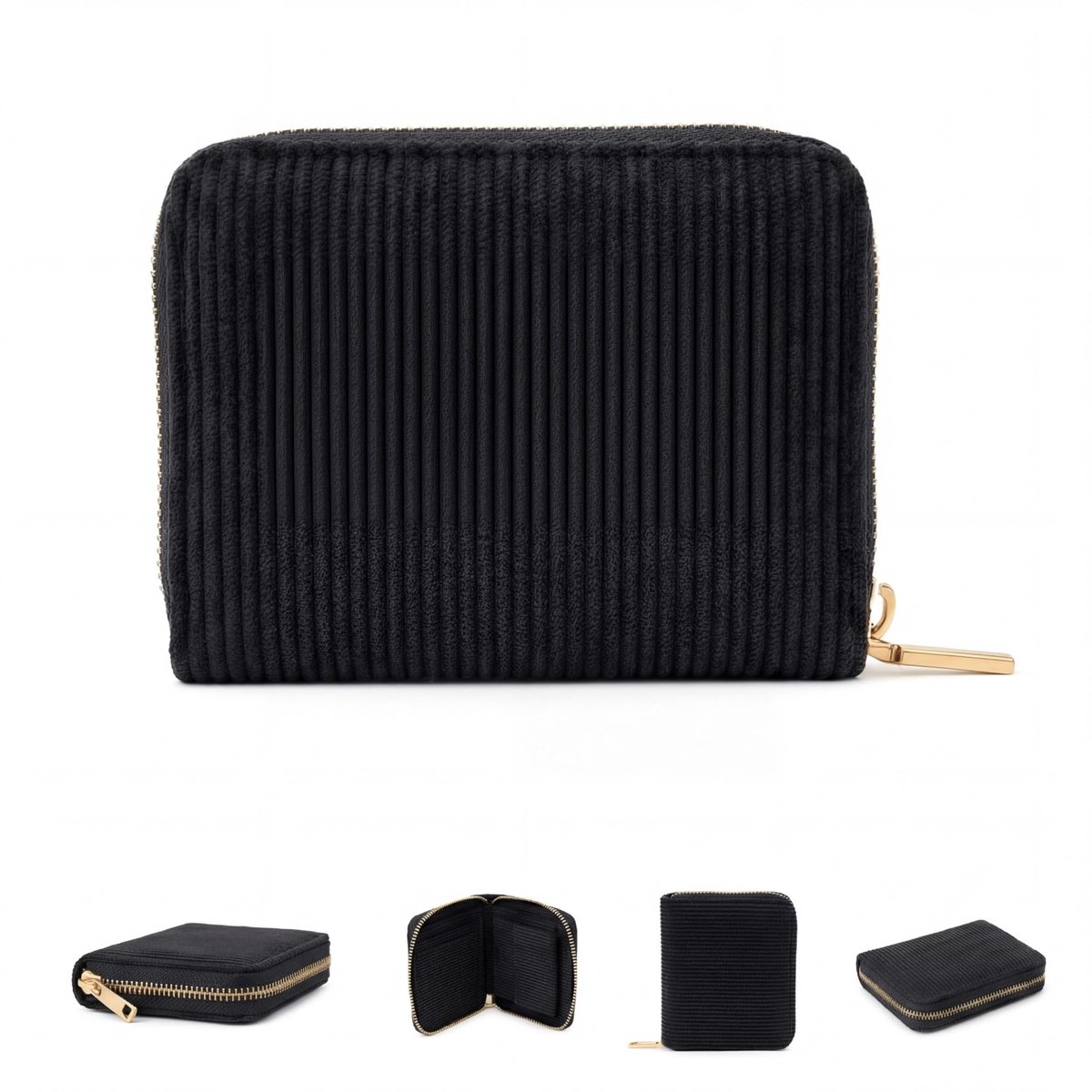 Omgoods - Corduroy Mini Portemonnee voor Vrouwen in Pastelkleuren