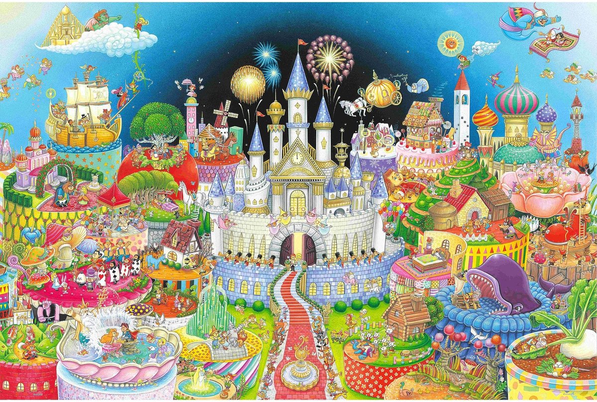 Omgoods - PieceRelax Puzzel van 2000 Stukjes - Magic Kingdom Thema