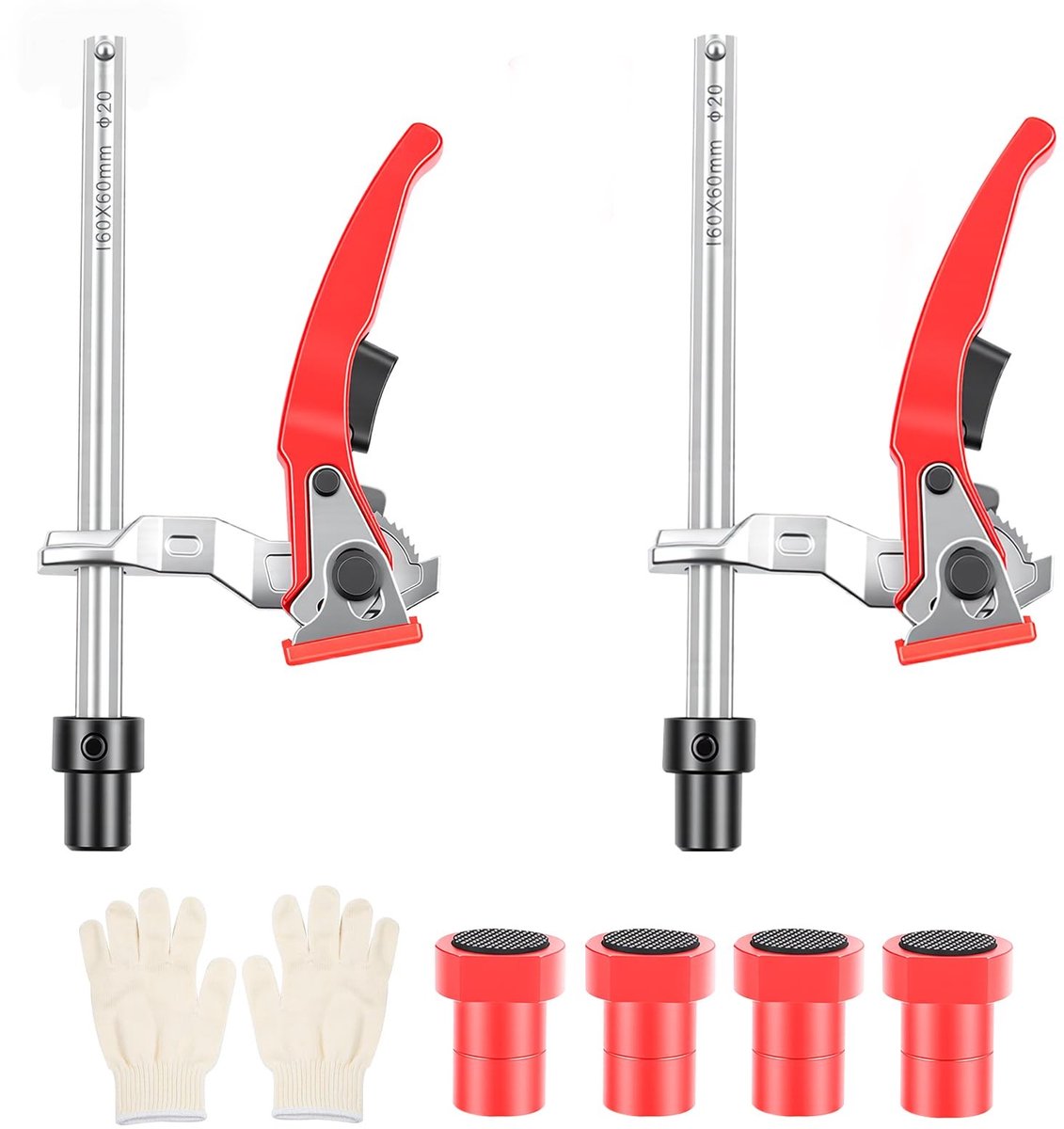 Omgoods - Set van 2 Volledige Stalen Tafelklemmen met Handgreep