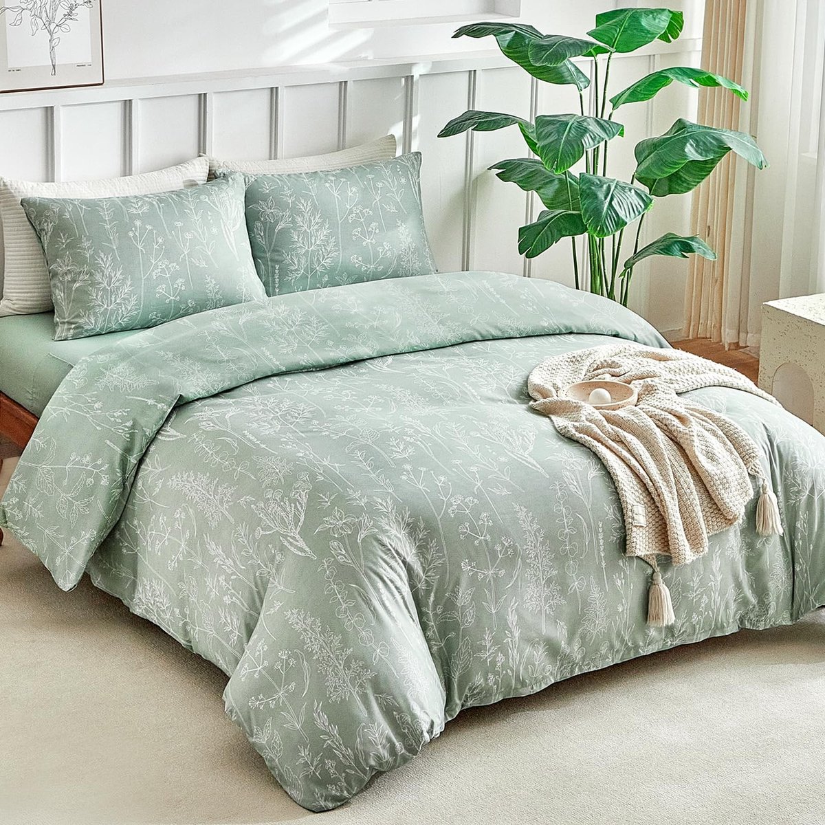 Omgoods - 4-delige Duvet Cover Set voor 180 cm Bed met Kussenslopen