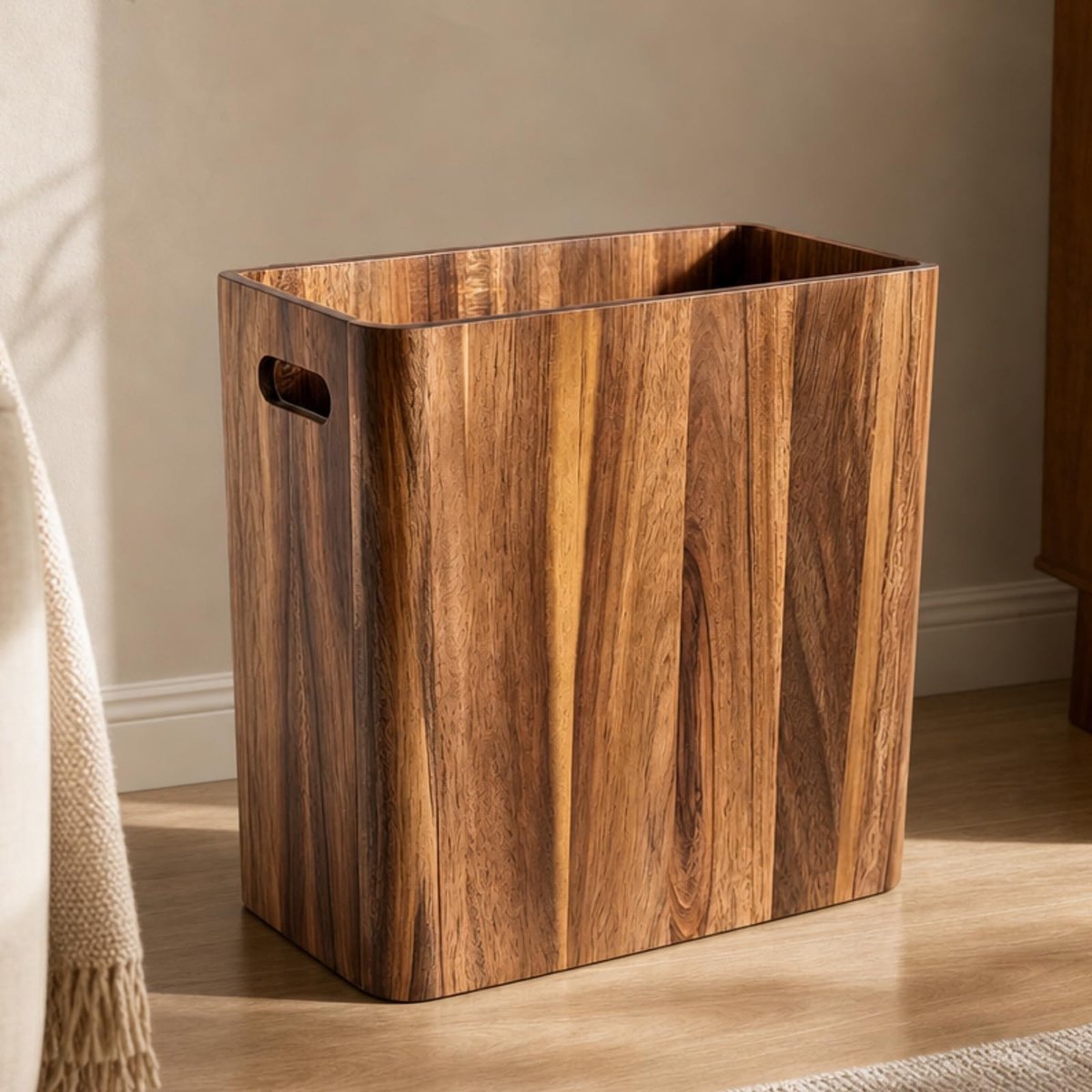 Omgoods - Houten Prullenbak 10L met Handvatten