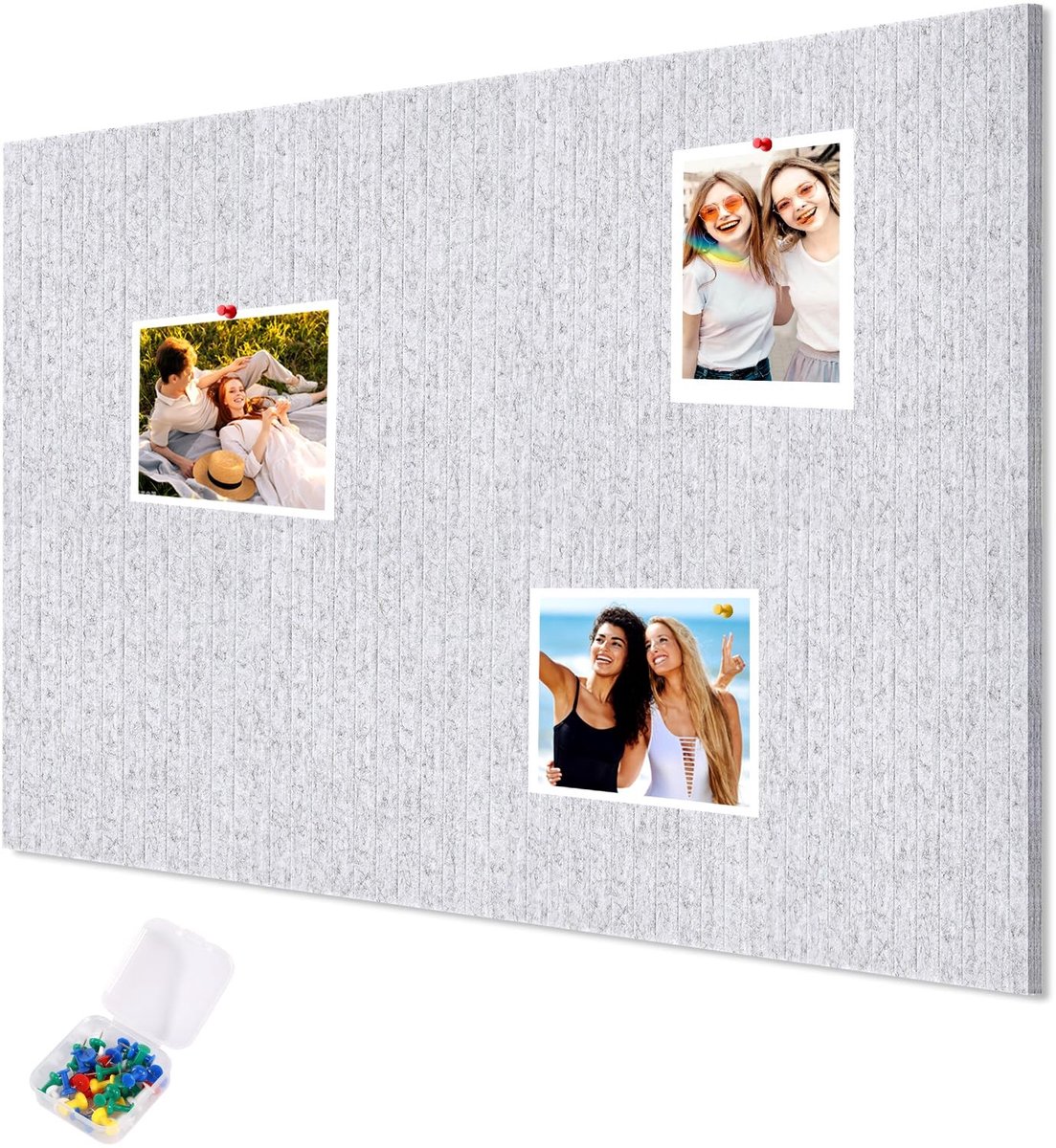 Omgoods - Grote Prikbord Zelfklevend Vilt 120 x 90 cm - Inclusief Duimspijkers