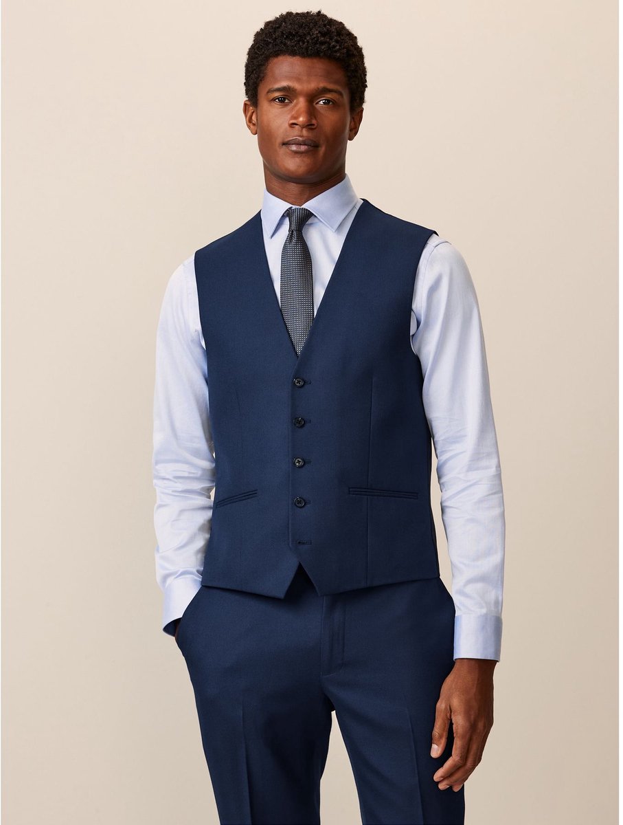 Next - Heren - Herenvest met textuur - Blauw