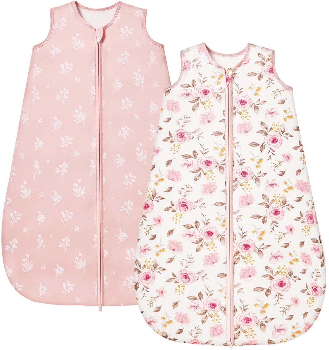 Omgoods - Baby Sleeping Bag 1.0 Tog - 2-Pack - 100% Organisch Bamboe - Roze