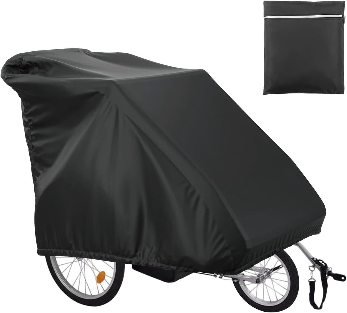 SnelShoppen - Fietstarpaulin Fietsgarage Buiten Waterdicht Winddicht Scheurvast Oxford Stof voor Fietstrailer Hondentrailer Laadtrailer 210D 140 x 88