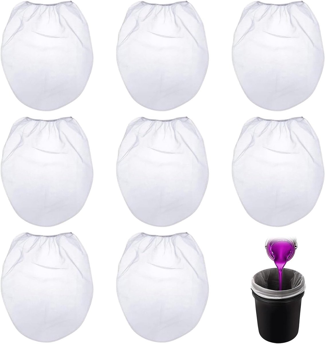 Paintfilterzakken 1 gallon - fijne mazen - elastische opening - ideaal voor schilderen en tuinieren - ShopVlot