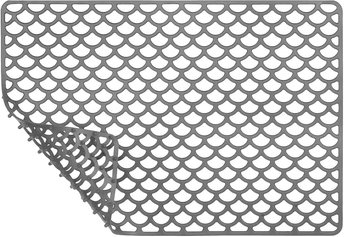 Silicone Sink Mat, 46 × 32 cm, Sink Mat for Sinks with Support Columns, Kitchen Sink Mat, Openwork Design for - ShopVlot