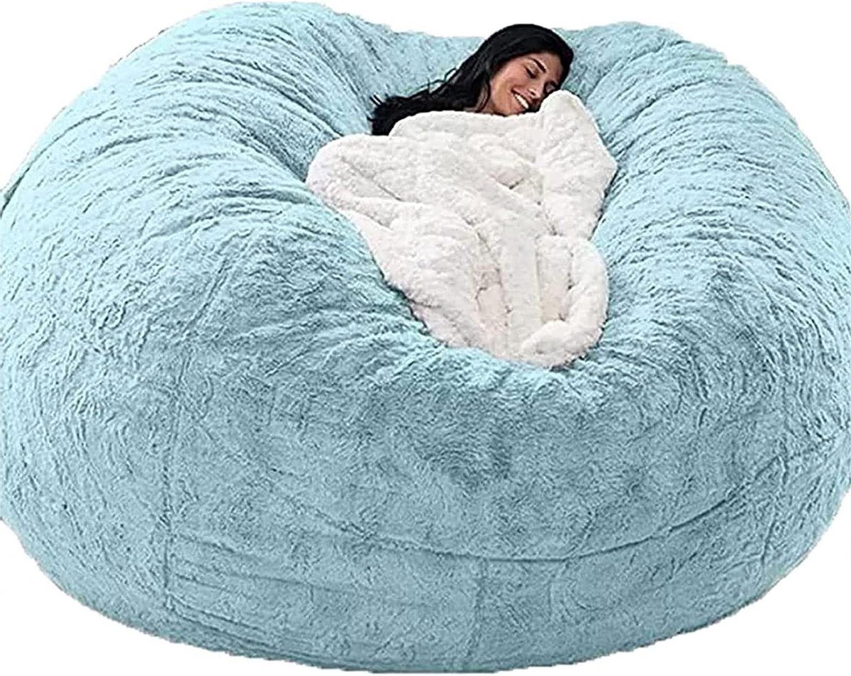 Zitzakhoes - Luie Stoelhoes - Ontspannen Zitten - Zacht Pluche Fluweel - 150x75cm - Bruin