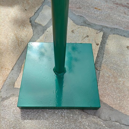 SnelShoppen - Handtamper 20 x 20 cm - Stevige Stalen Grondverdichter 9.3 kg - Groene Gravel Tamper met Ergonomisch T-Handvat (86 cm) voor Tuin, Vloere — afbeelding 3