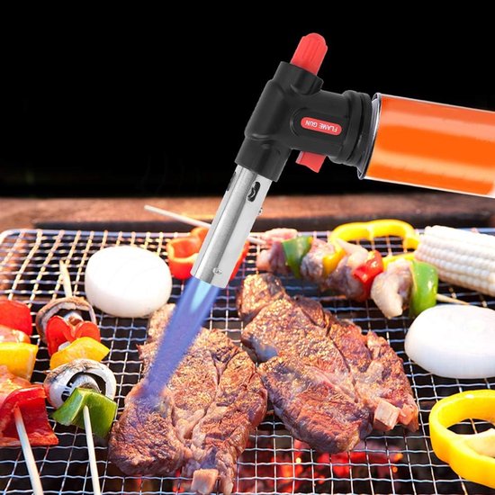 SnelShoppen - Vlammenwerper Gas Branders Verstelbare Vlam met Elektronische Ontsteking voor Buiten Keuken, Koken, Barbecue, Bakken, Tot 1300°C van snelshoppen — afbeelding 5