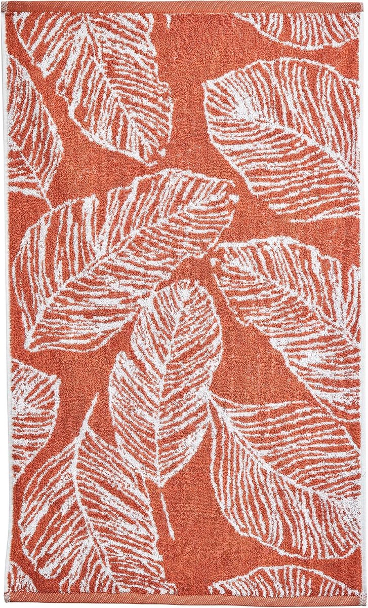 Badhanddoek 50x90cm - 100% Katoen - Super Zacht - Tropische Palmblaadjes - ShopVlot