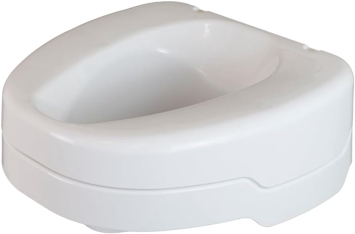 SnelShoppen - EZY-FIT Verhoogd Toiletzitje 10cm - Zonder Deksel, Toiletverhoger voor Ouderen, Gehandicapten, Herstel na Operaties, Veilig en Draagbaar