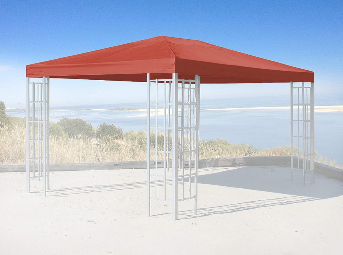 SnelShoppen - Vervangend Dak voor Rank Tuinpaviljoen 3x4m - Terra Polyester 260 g/m² - Ideaal voor Feesten, Tuin en Camping