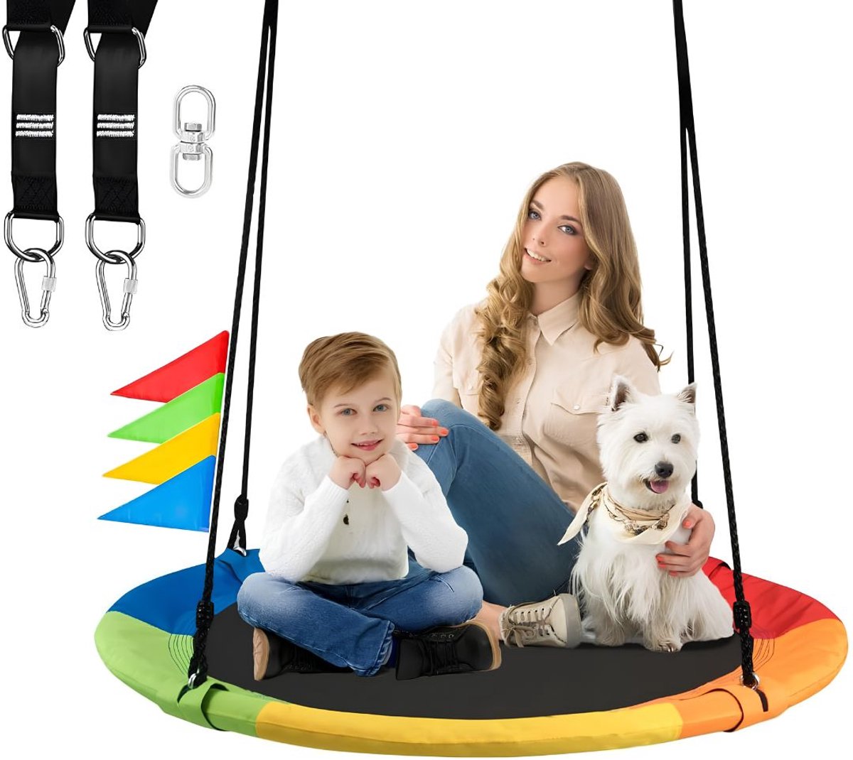 SP® Nestschommel - Schommel - Kinderschommels - Veelkleurig - 73cm x 7cm x 36cm