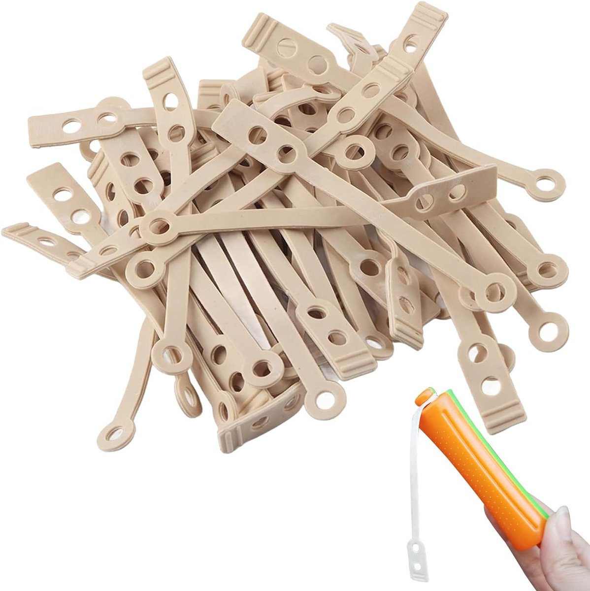 50 Stuks Haargereedschap Permanent Voor Meisjes,Doe-Het-Zelf Permanent-Krulelastieken,Klein Kappersgereedschap Staafjes Rubber,Accessoires Voor Warm Haar,Help Je Mooie Hairsty,Kiuiom