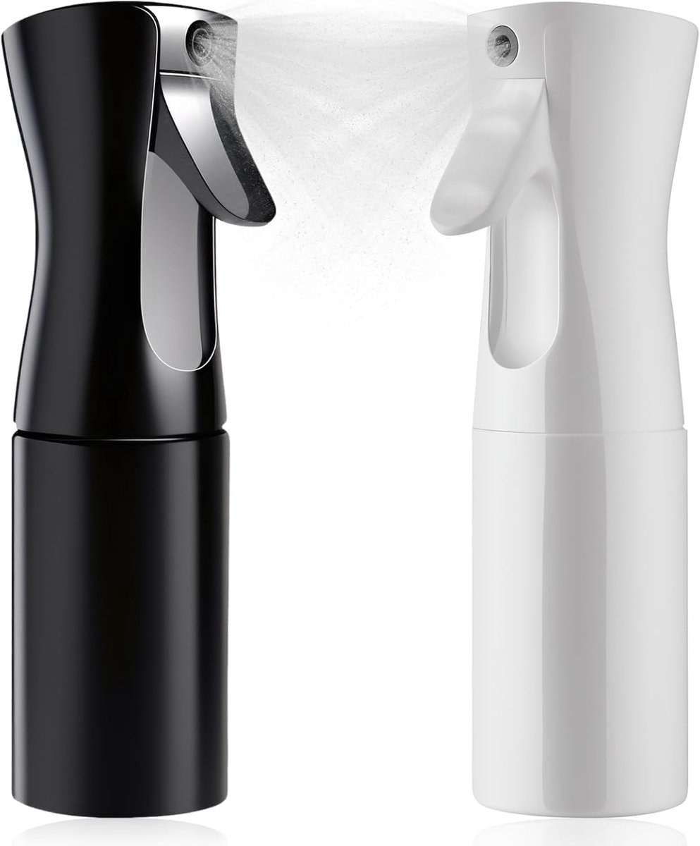 Spuitflessen, haar- en waternevel voor haarstyling, reiniging, lekvrij met fijne nevel, navulbare fles voor haar, planten, huishouden en reizen (200 ml)