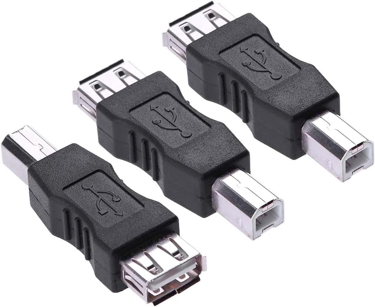 3 stuks USB 2.0 A vrouwelijk naar USB B printer mannelijk adapterconverter