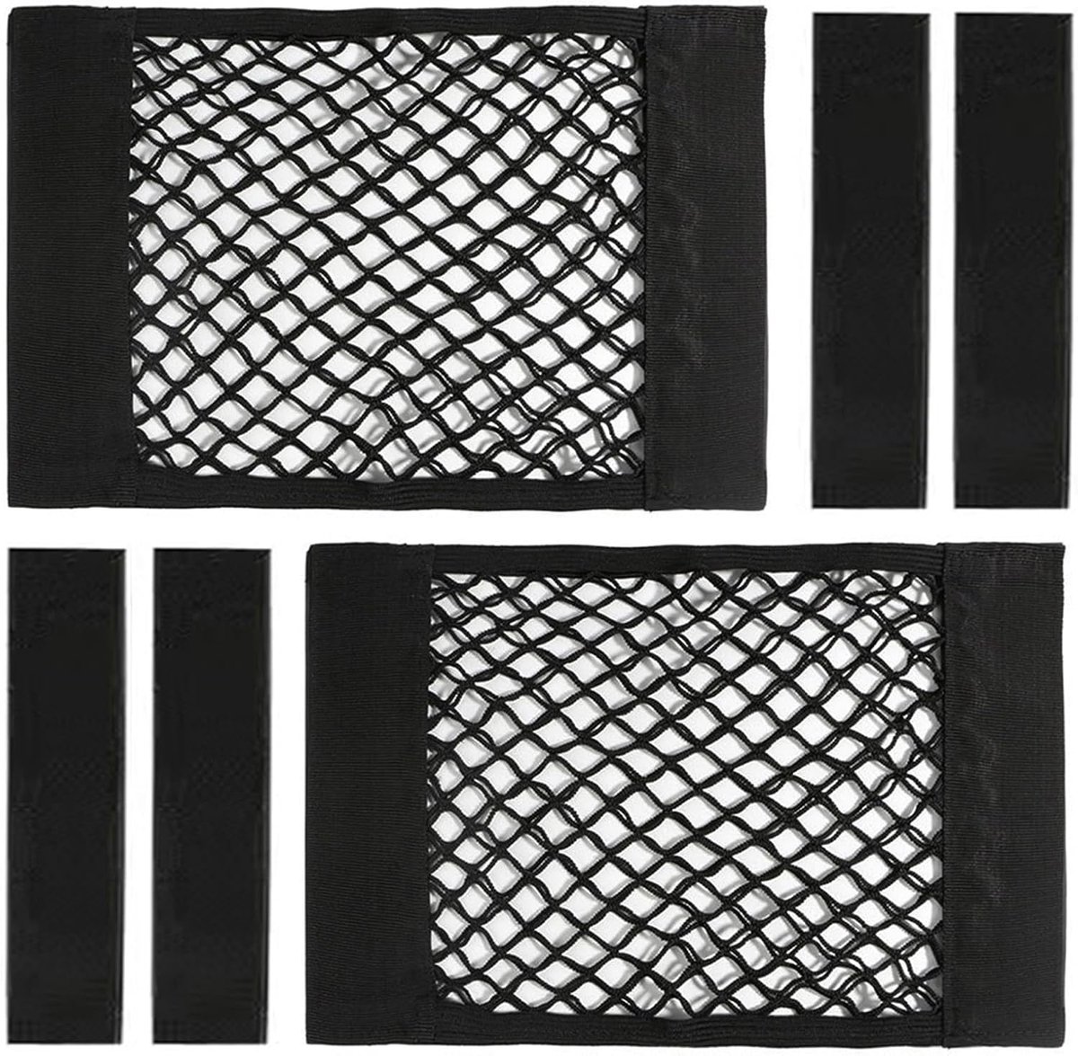 Organizers Back-up Mesh - Zak Opbergvak - Scheidingsnet - Opbergnet Muur 25x40 cm – Universeel rekbaar - Zelfklevende Wand Organizer – Hangende Netzak voor Kleine Spullen, Speelgoed en Accessoires