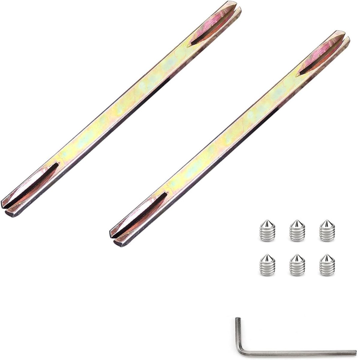 SnelShoppen - Doorhandgreep Spindelstang 8mm Vierkante Pin (2PCS) - 8x130mm met Schroeven & Inbussleutel - Universeel Geschikt voor Deurklinken