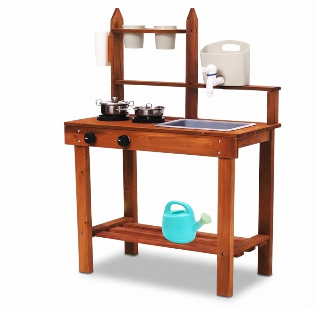 SP® Modderkeuken - Buiten Speelkeuken - Zandkeuken - Bruin - 60cm x 30cm x 85cm