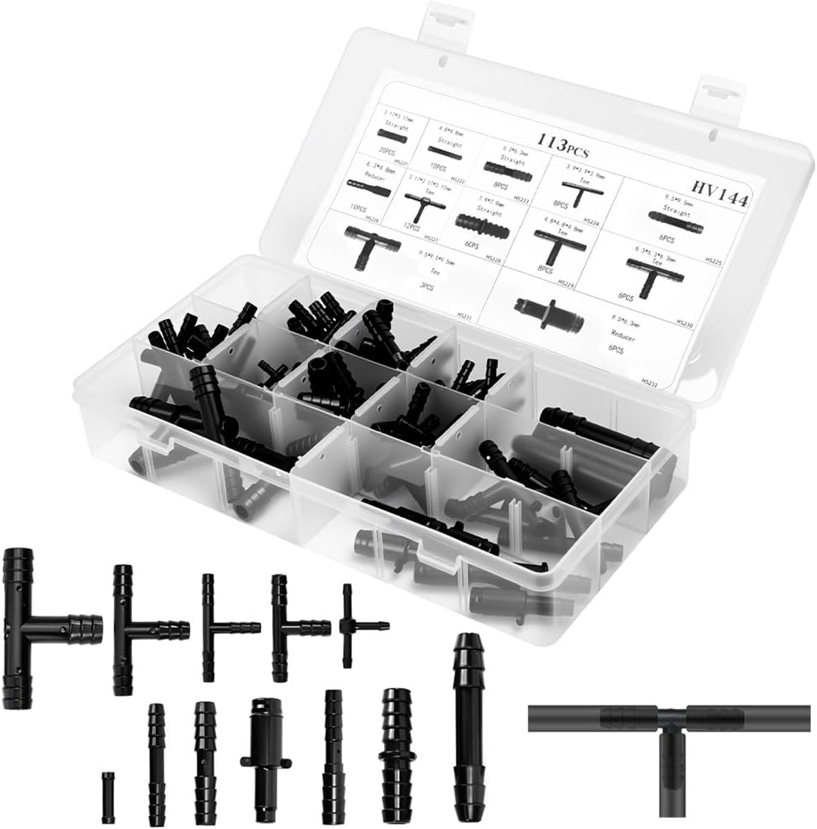 Hose connector set 113-delig - T-connectoren - veelzijdig - ideaal voor tuinbewatering - ShopVlot