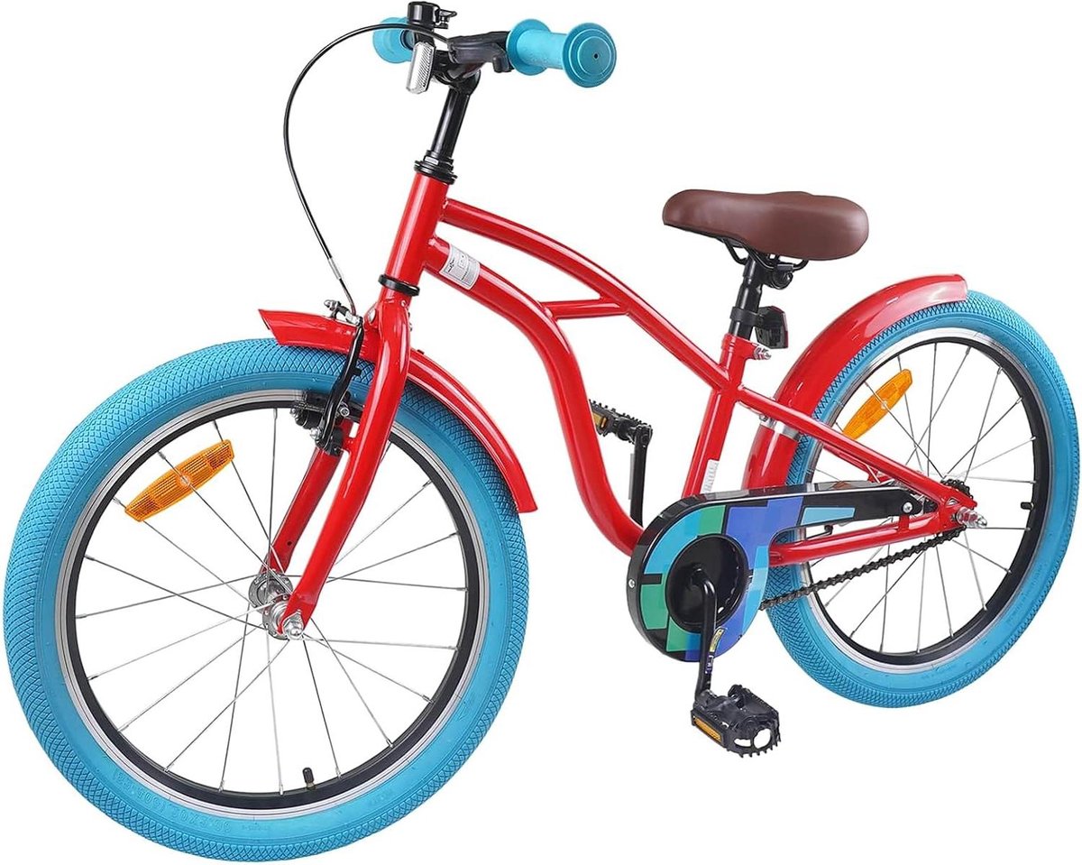 Kinderfiets sfiets sfiets Veilig Fietsen Stalen Frame 20 inch Rood