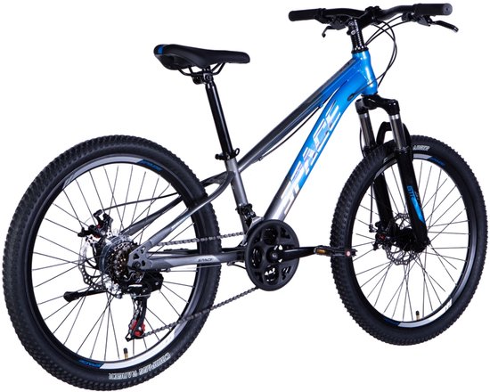 Mercury - Kinderfiets - 24 inch - 21 versnellingen - Schijfremmen - 130-160 cm - Blauw/Grijs - Jongen van Mercury — afbeelding 3